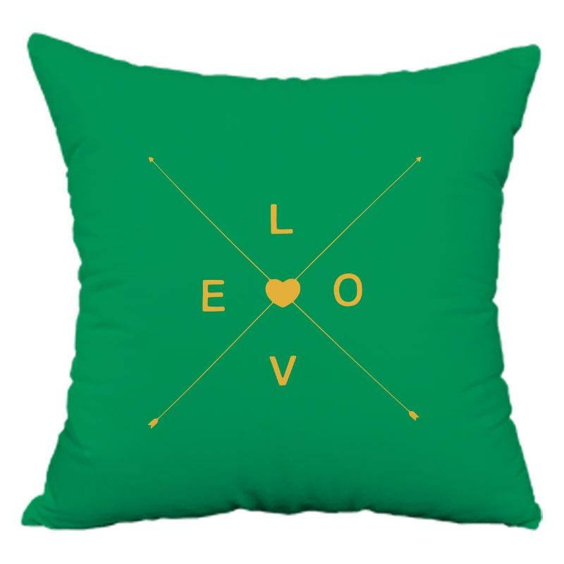 Green and Yellow Geometric Pillowcase Dormitory Decoration Office Living Room Sofa Home Pillowcase