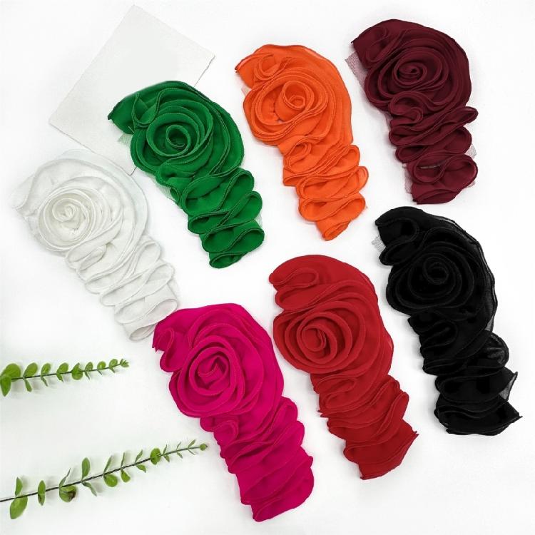 Projekt Rękodzieło Aplikacje Jedwabny Kwiat do Sukienki Etnicznej Naszywane Łatki Kwiatowe