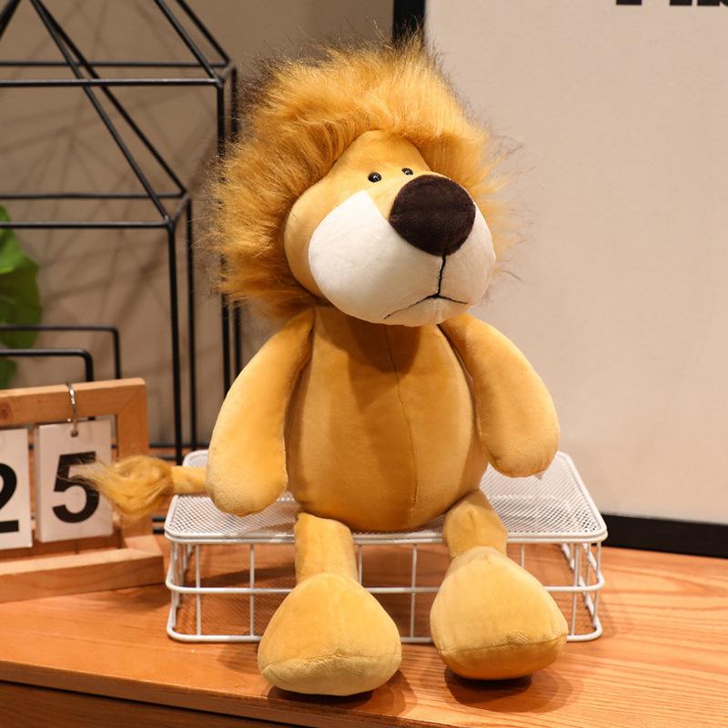 Cross-border forest animal series doll plush toy simulation lion tiger monkey doll plush