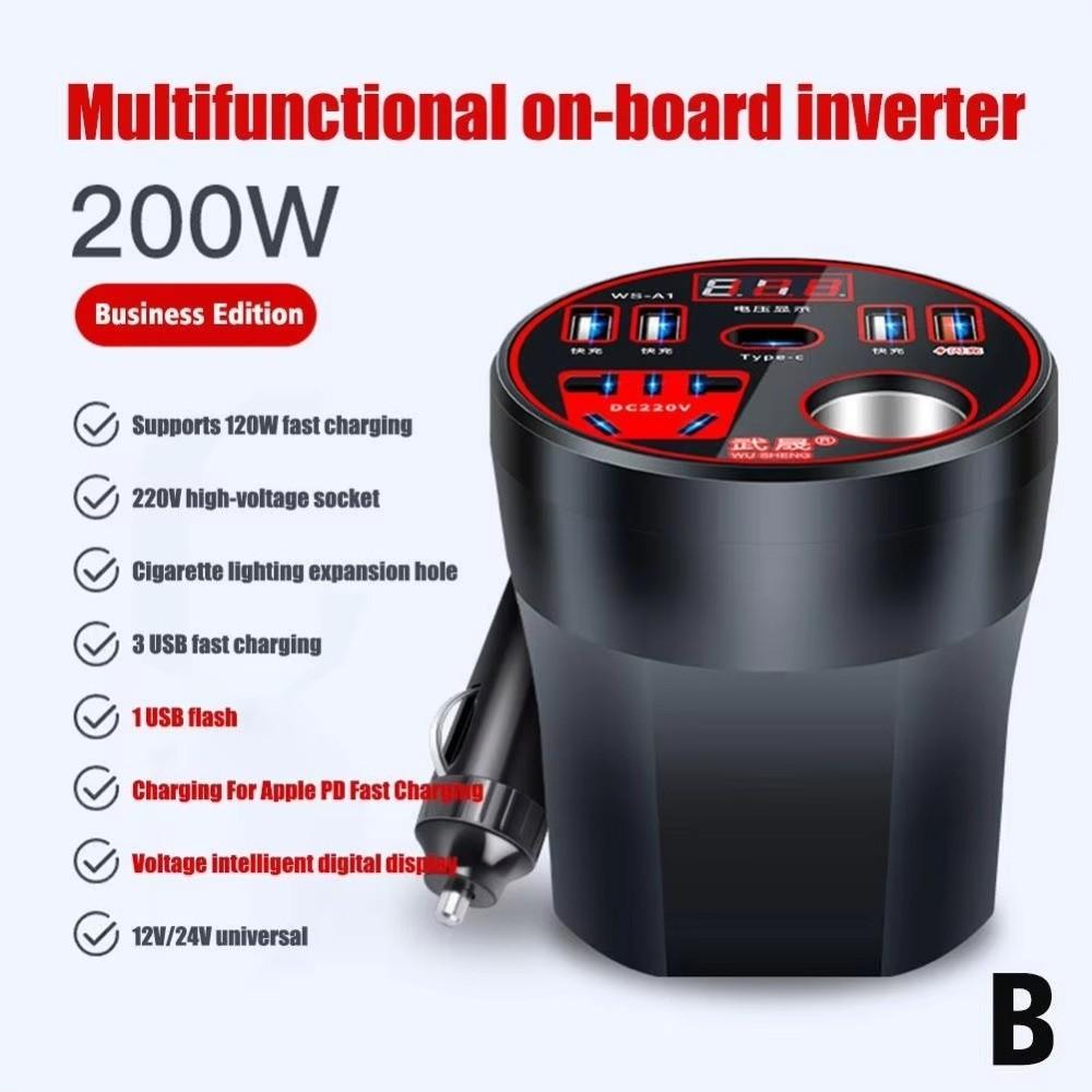 High Power Car Inverter 12V/24V To 220V Car Power Converter Multifunction Power Adapter