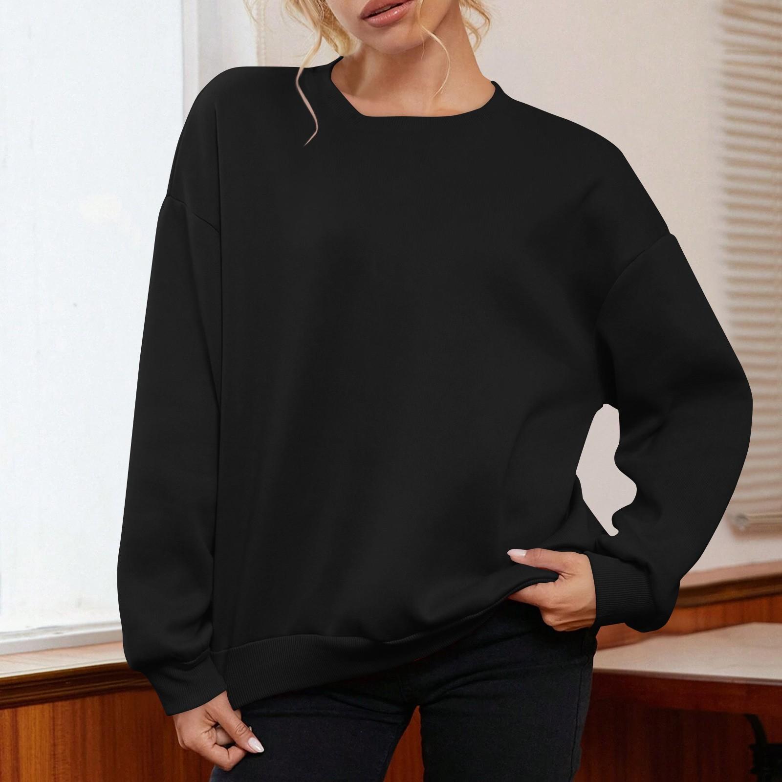 

Женская модная повседневная свободная однотонная стеганая толстовка XXL чёрный