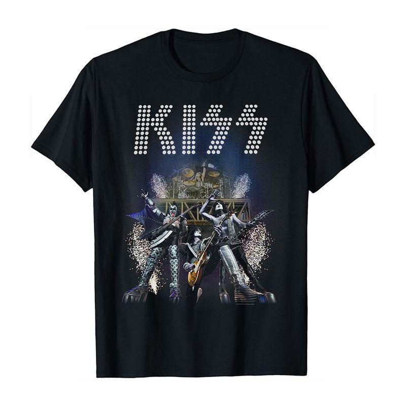 2025 New KISS Band Rock Oversized Loose Punk American Retro Men's Short-sleeved T-shirt Top