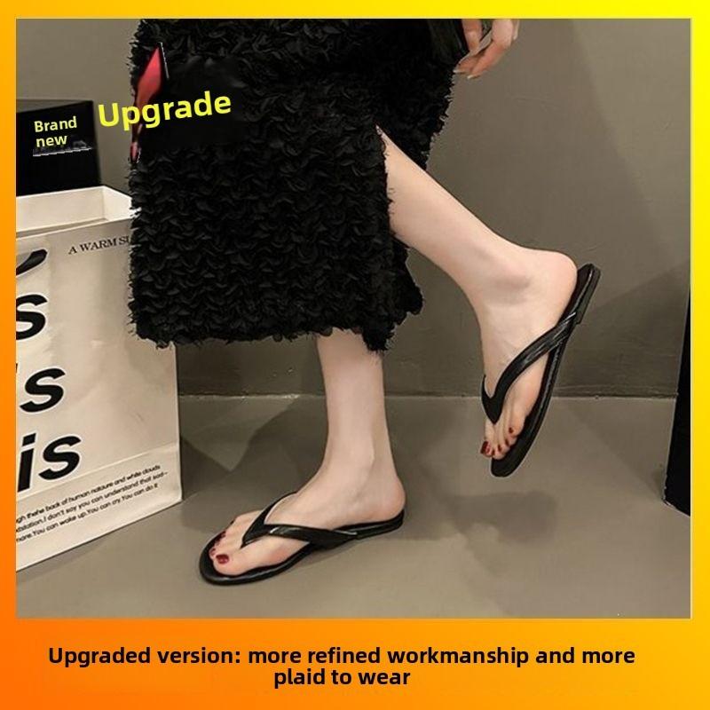 Female Flat Sandals With Waterproof Platform Pu Material For Casual Summer Wear