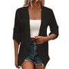 Women's Fashion Solid Color Casual Cardigan Long Sleeve Mid-Button Tops Coat