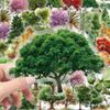 50 Pcs Cute Cartoon Transparent Forest Secret Stickers Natural Forest Plant Landscape Decal Laptop Phone Decoration Sticker
