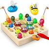 Montessori Toy for Child - Cooljoya - 2-in-1 Fishing Game - Develops Creativity - Fine Motor Skills