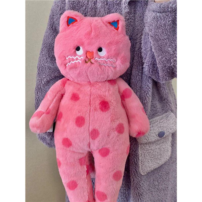 

Розовая плюшевая подушка-кошка в горошек - Милая мягкая игрушка и подарок для друзей Standard