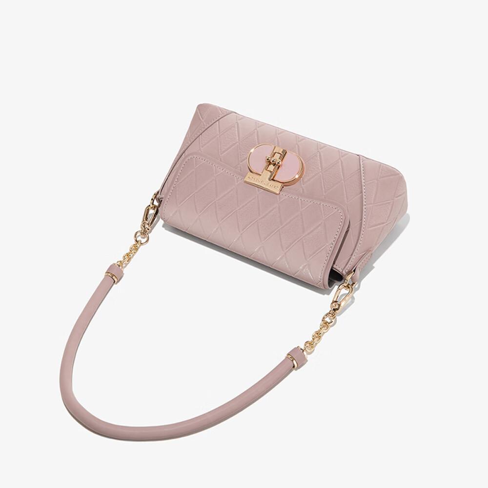 Damentasche Leichter Luxus High-End Baguette-Tasche Achseltasche Schultertasche Umhängetasche Rosa Länge 23cm breit 8cm hoch 13cm