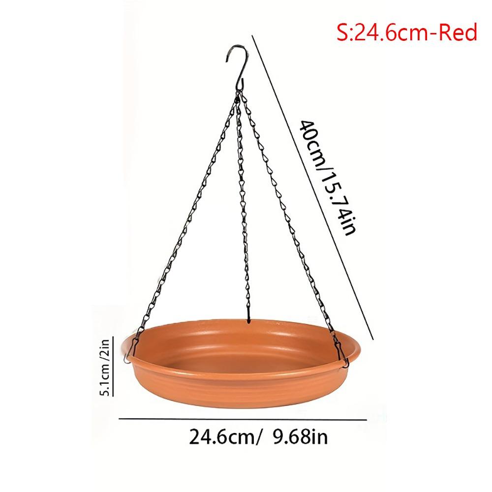 Plastic Hanging Bird Feeder Large Capacity Adequate Space Bird Bath Tub Multifunctional Bird Water Drinker Balcony