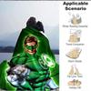 1pc Green Lantern Ring Flannel Throw Blanket Soft, Warm & Cozy for Couch, Bed, Office, and Travel Versatile All Season Gift, Christmas present
