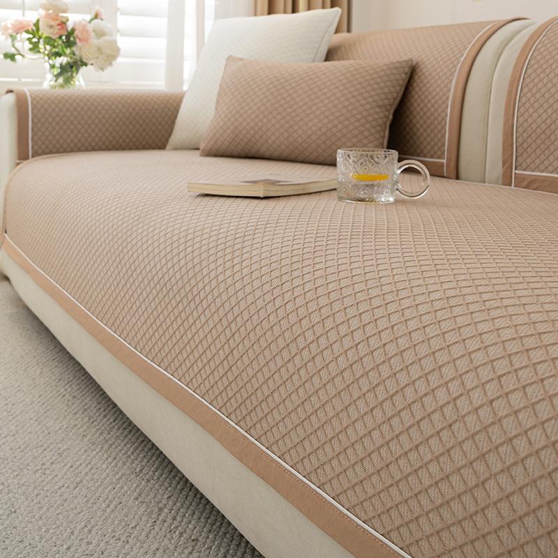 New Cool Sofa Seat Cushion Summer Non-Slip Mat Sofa Cover Summer Cool Bean Ice Silk Sofa Cushion