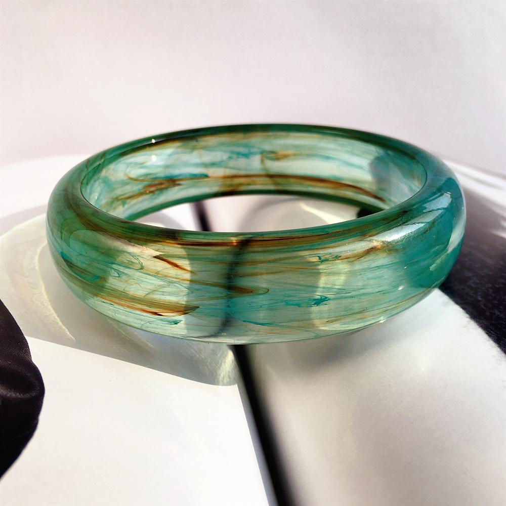 UJBOX Bunte Übergröße Klobige Armreifen Armbänder Für Damen Mädchen Acryl Breites Handgelenk Statement Schmuck Geschenk