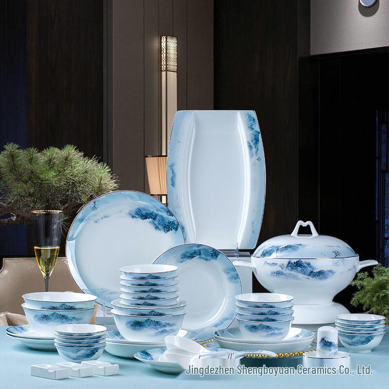 Ru Han 60-Piece Bone China Dinnerware Set