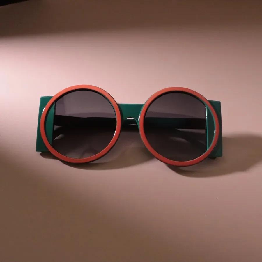 Colorful Big Frame Round Sunglasses Women Men Sun Glasses Female Mirror Colors Designer Brand Fashion Cool Eyewear