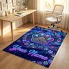 Dog Theme Crystal Velvet Rug Personalized Custom Name Text Soft Floor Mat Home Decor