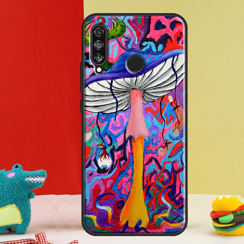 Psychedelic Mushrooms Florals For Huawei Nova 12i 12s 11i 5T 9 10 SE Y91 Y90 Y60 Y70 Y72 Y61 P60 Pro P20 P40 P30 Lite Case
