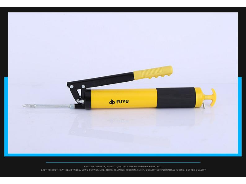 Fuyu 600CC Manual Grease Gun with Single Lever, Portable Labor-Saving Injector for Excavators