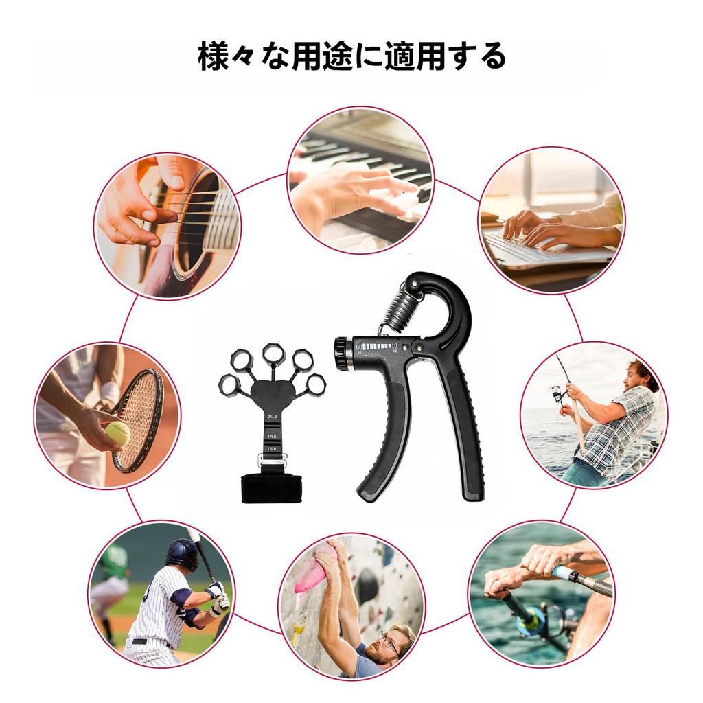 MAHOUYA Hand Grip Strengthening Exercise Kit (5 Pack) Forearm Grip