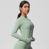 Womens Seamless Fit Quick-Dry Zip-Up Athletic Jacket Yoga Running Gym Workout