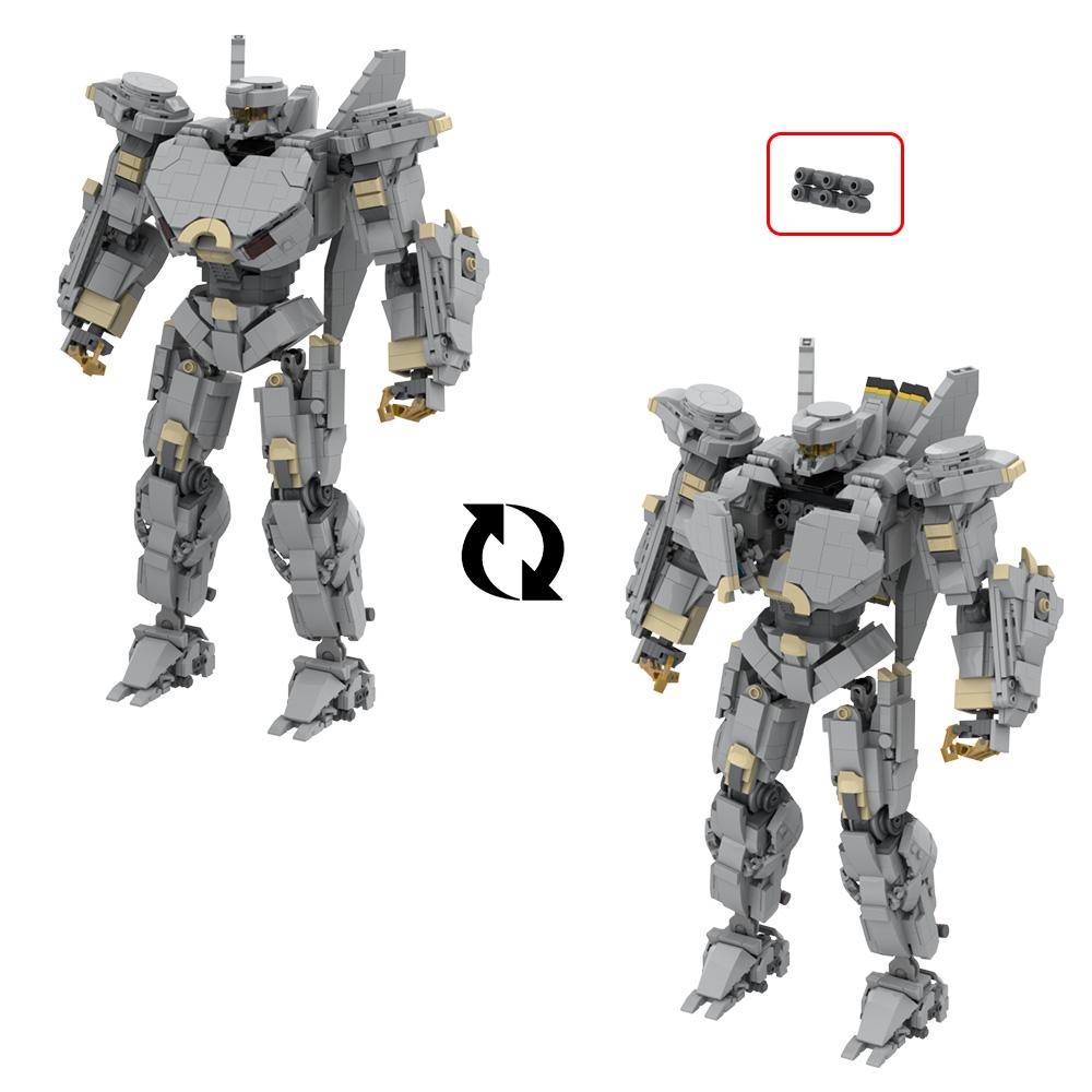 MOC Science Fiction Film Striker Eureka Mecha Hunter Model Building Blocks Gypsy Crisis Fighting Mecha Bricks Toy Gift