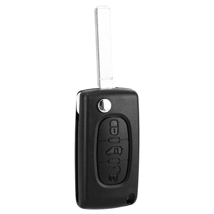 Coque de protection pour porte-clés à distance de voiture à 3 boutons pour Peugeot Citroen