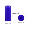 X AUTOHAUX 5pcs 4mm 0.16" Silicone Hose Cap Intake Vacuum Hose Tube End Plug Car Blue