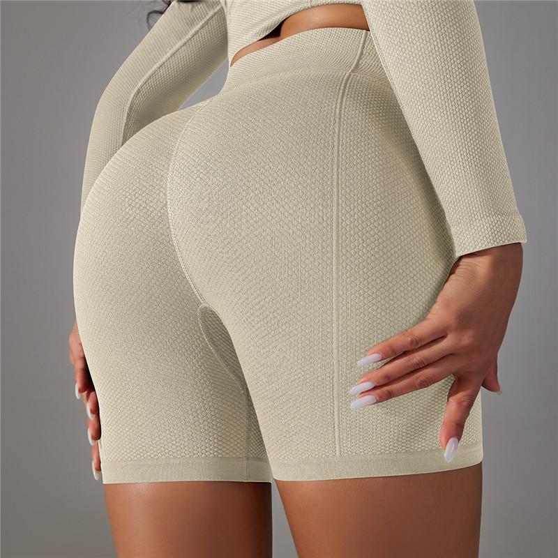 Auroth Seamless Shorts Women Fitness High Waist Yoga Shorts Peach Hip Outdoor Running Shorts