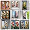 Novel and Colorful Retro Frosted Color Electrostatic Glass Stickers Anti-peep Sunscreen Glass Stickers Window Grille Decoration