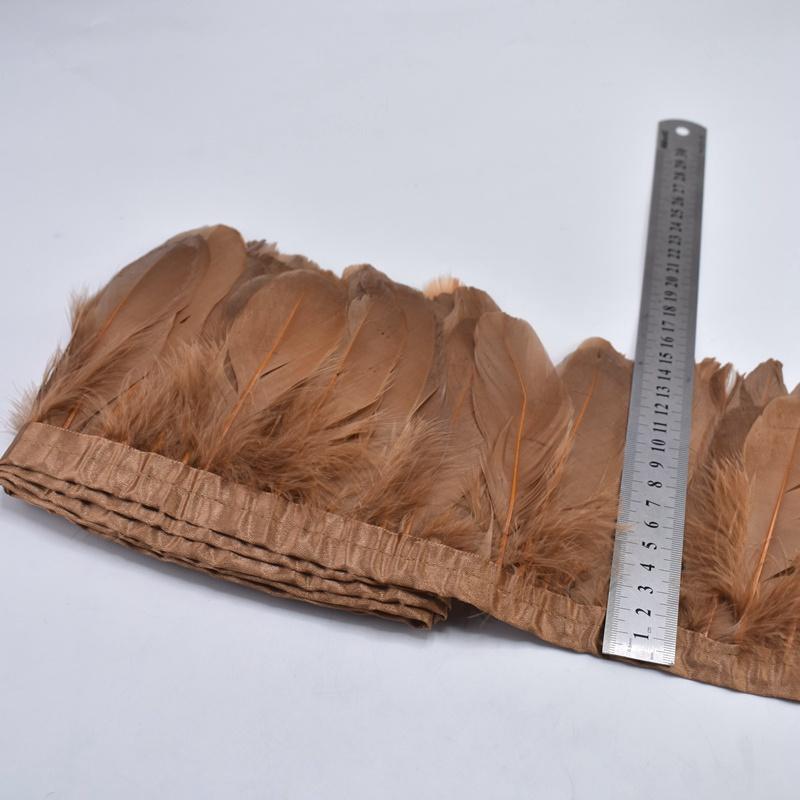 10Meters/lot Natural Goose Feathers Trimmings Fringe for Needlework Sewing Clothing Plume 15-20cm DIY Wedding Feather Decorative
