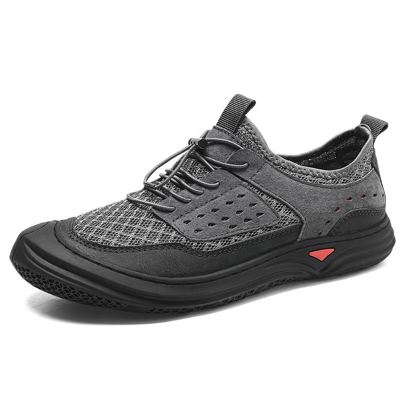 

Модные мужские кроссовки из сетчатой ткани, дышащая черная обувь, модная дышащая спортивная мужская обувь для активного отдыха, износостойкая повседневная обувь для мужчин 10 серый