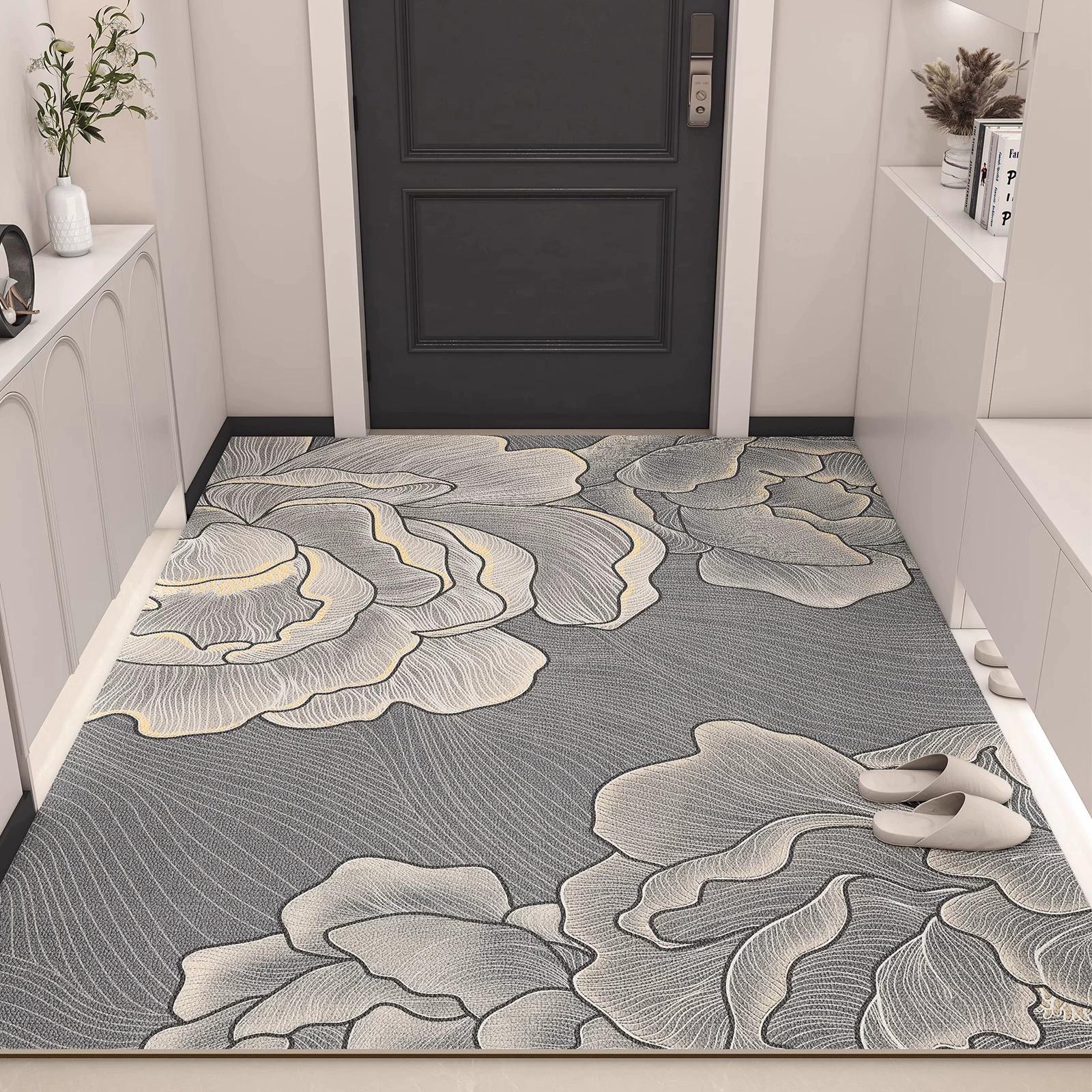 

Коврик для двери, высококачественный коврик для двери, грязеотталкивающая ПВХ-кожа, можно стирать, можно резать, нескользящий коврик для двери 50CM width * 80CM length