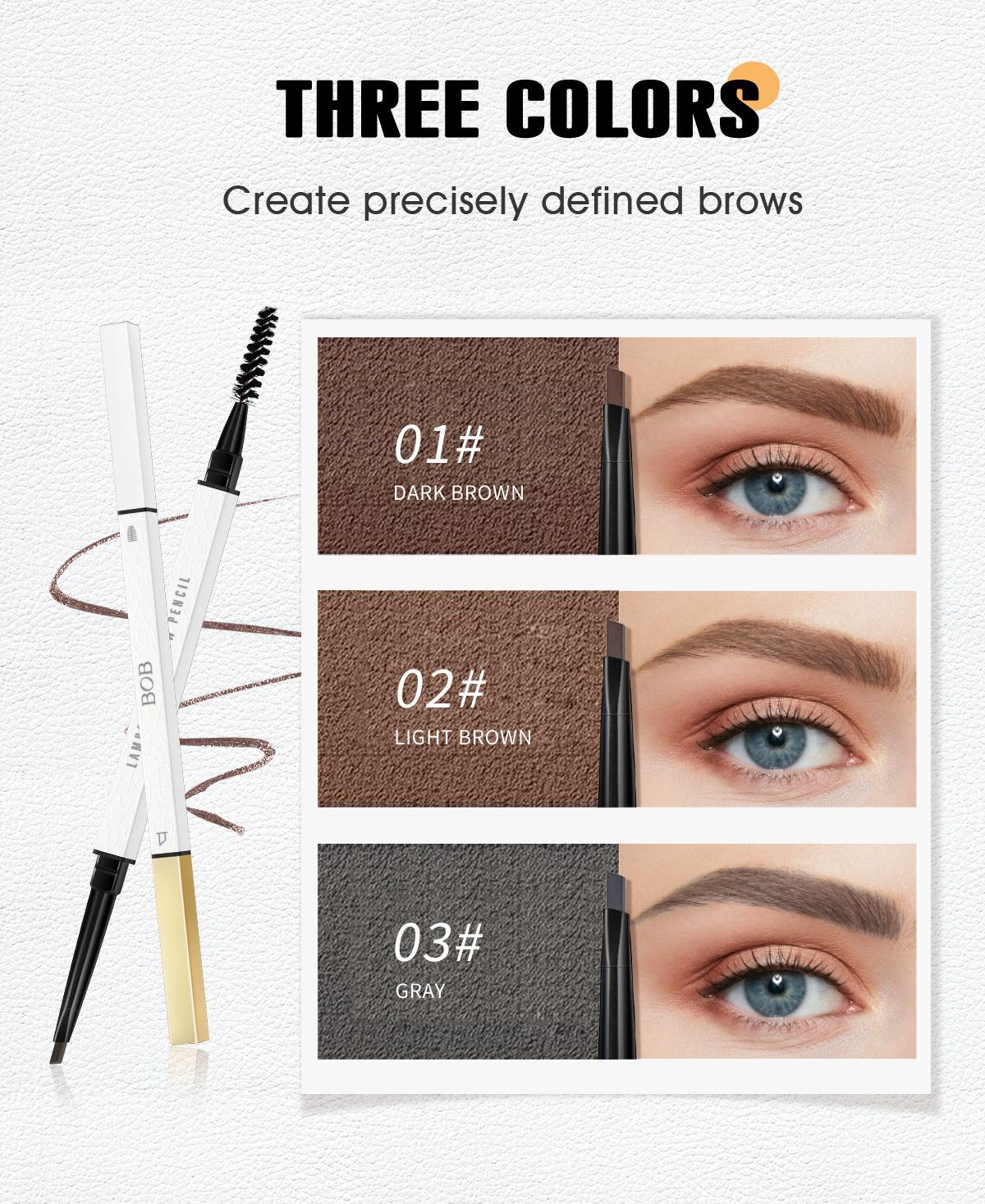 Special BOB fog double-headed eyebrow pencil waterproof, non-smudging, long-lasting and non-fading, natural wild eyebrow makeup 8G