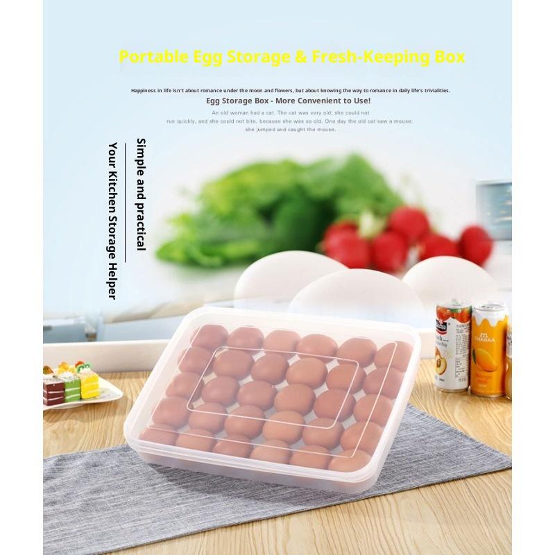 Heiß 1 Stück 30 Fächer Große Kapazität Eierbox Kühlschrank Aufbewahrungsbox Kunststoff Lebensmittelaufbewahrung Eieraufbewahrung Kühlschrank Aufbewahrungsbox