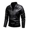 High-end Imitation Leather Jacket Men's Autumn and Winter Slim Stand-up Collar Leather Jacket Casual Loose Motorcycle Jacket