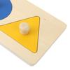 Multiple Shape Puzzle 3 Colors Wooden Lightweight Educational Puzzle Geometry Toy Baby Toy