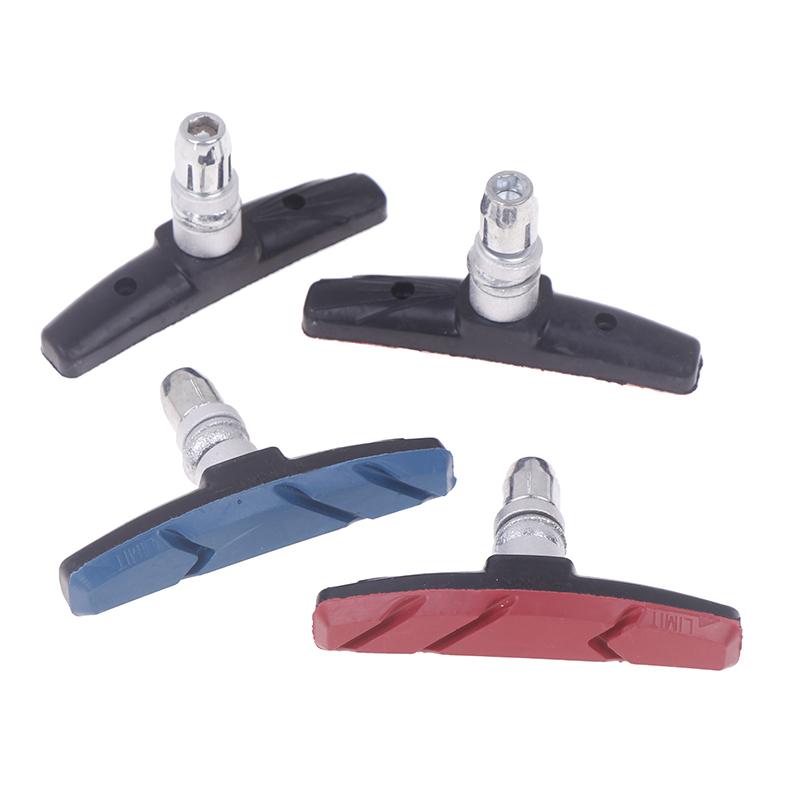 1Pair Bike Brake Pads V-Brake Rubber Road Bike Brake Holder Pads Shoes Blocks Rim Brake Anti-Resistance Cycling Accessories