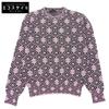 Excellent Condition All-over Print Cashmere Knit Top for Men, Pink and Black, Size 44, UMB258 Tops 44 Pink / BlackUsed