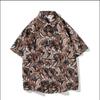 Men's Shirt, Trendy Brand, Fashionable Retro Short-sleeve Shirt for Men