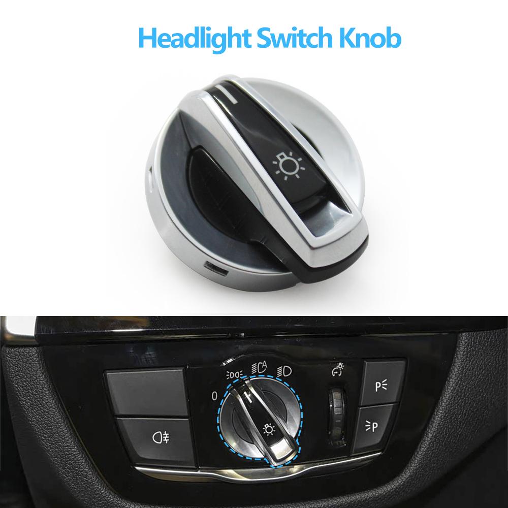 Car HeadLamp Rotary Foglight Button Headlight Switch Cover Panel For BMW 5 6GT Series G30 G31 M5 F90 G32 2017-2022