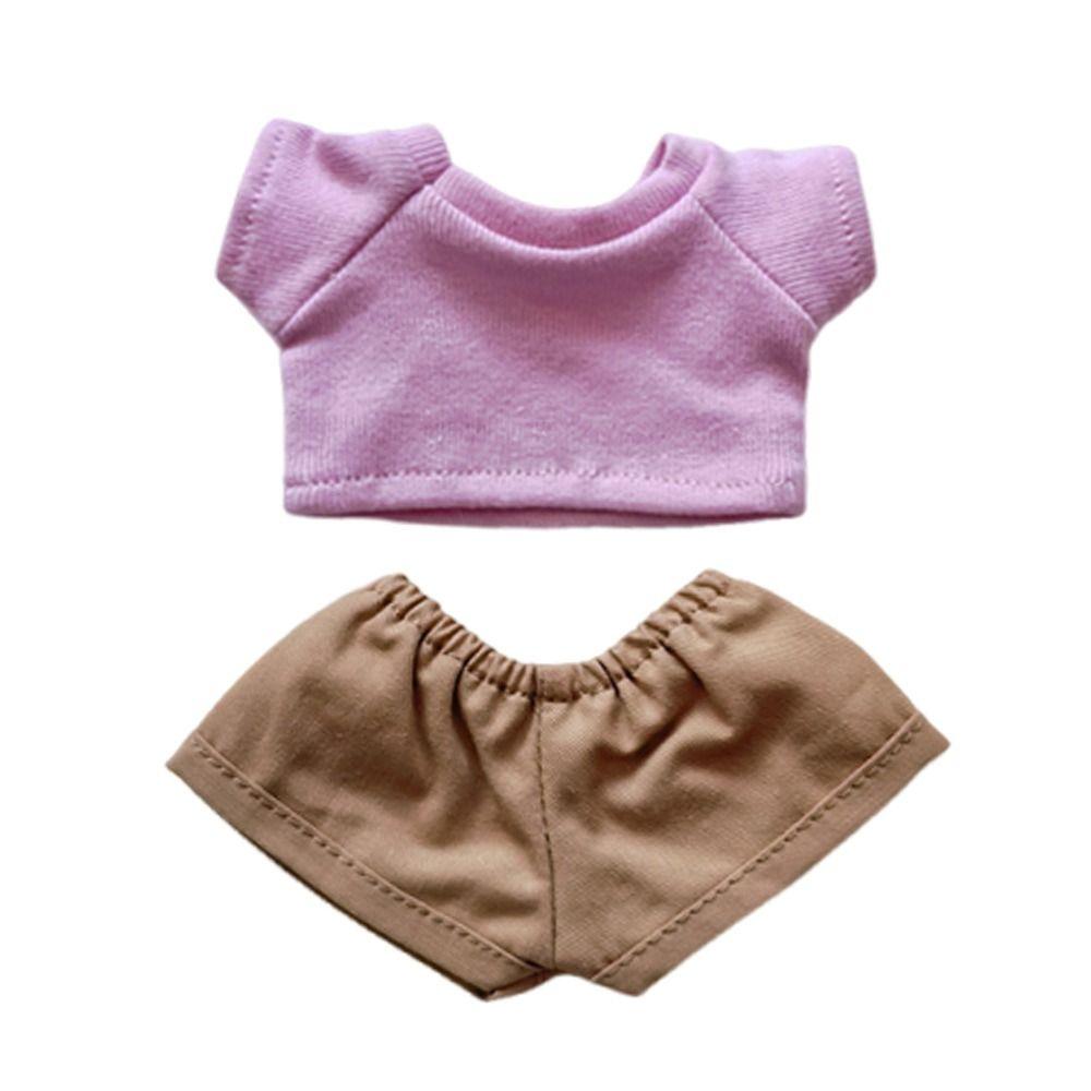 Handmade For Labubu T-shirt Set For 17CM Labubu Clothing Set Mini Doll Clothes  Joint Doll