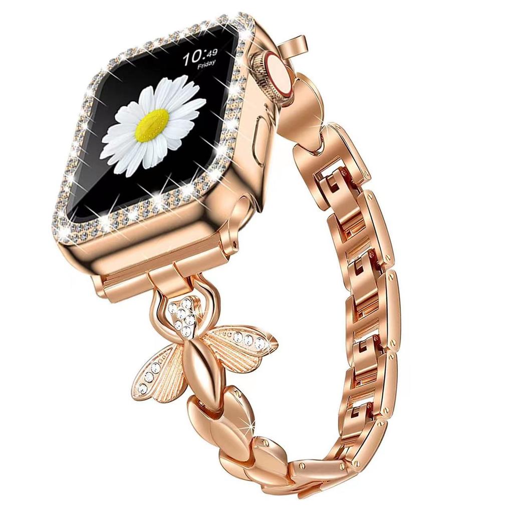 strap for iWatch s10 S9 46mm 42mm 45mm 41mm 49mm metal strap plastic Diamond protective case Apple Watch ultra Series 10 9 8 7 6 5 SE