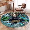 Superheroes Pattern Round Rug, Indoor/Outdoor Mat, for Picnic, Gameroom, Bedroom, Office, Living Room, Home Decor Carpet, Birthday Gift