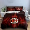 AC Milan logo, stripes. Bedding sets Duvet cover sets Duvet covers Pillowcases(1*Duvet Cover 2*Pillowcases without duvet insert)