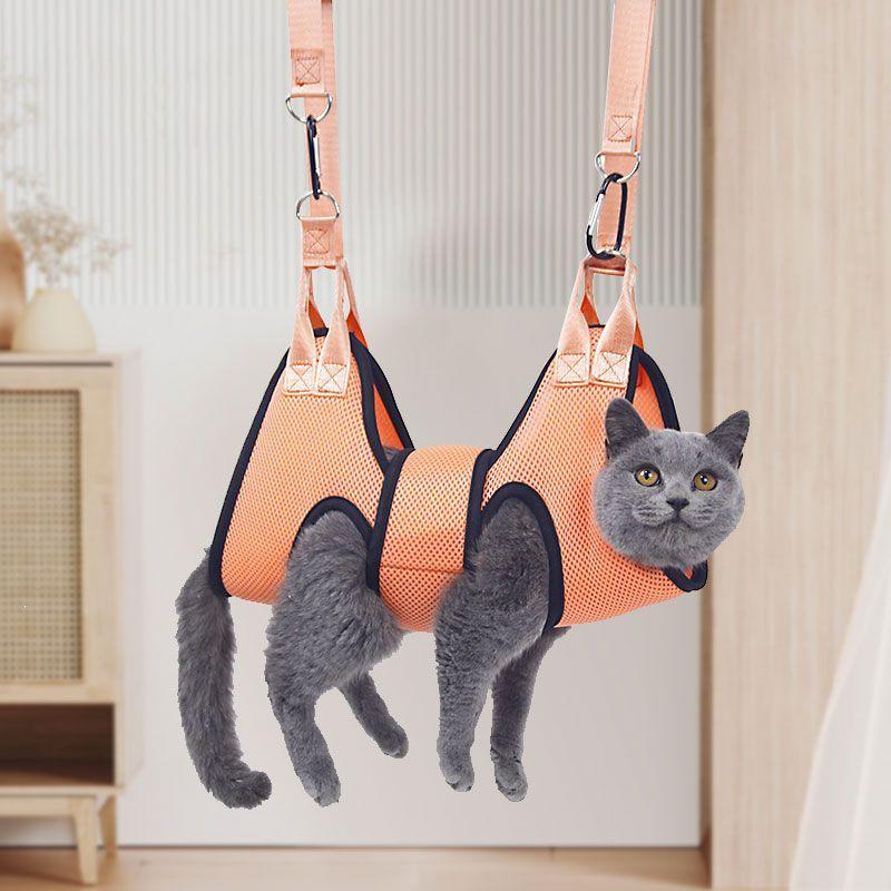 Pet Grooming Hammock: Nail Trimming, Ear Care, Bathing, and Cleaning Vest for Cats and Dogs