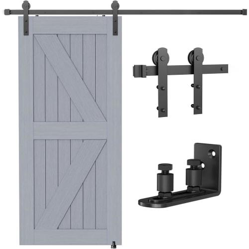 

Signstek Hanging Sliding Door Rail, Barn Door Hardware, 6.6FT/2.01m, Renovation Fittings, Easy-to-Use, Indoor Wood Sliding Door, DIY Fittings, Aluminu