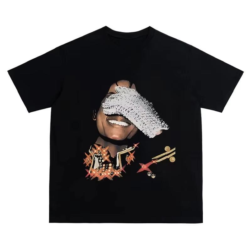 

Michael Jackson Patterned UNISEXsWomens Tshirts Oversized Popular King Print Tshirts Cotton Casual Wearround Neck Tops 4XL