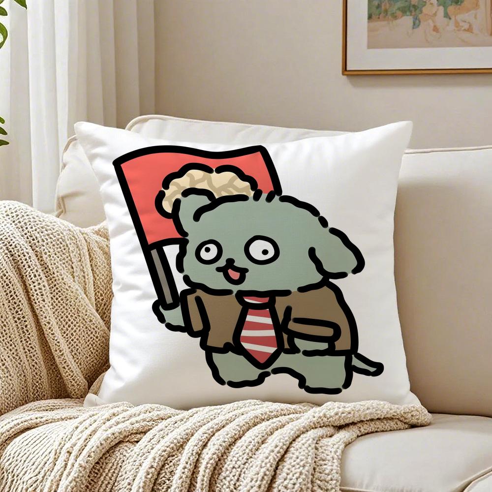 Cute Iine Puppy Funny Dress Cool Cushion Cover Pillowcase Antidustmite living Room Sofa Decor Cushion Room