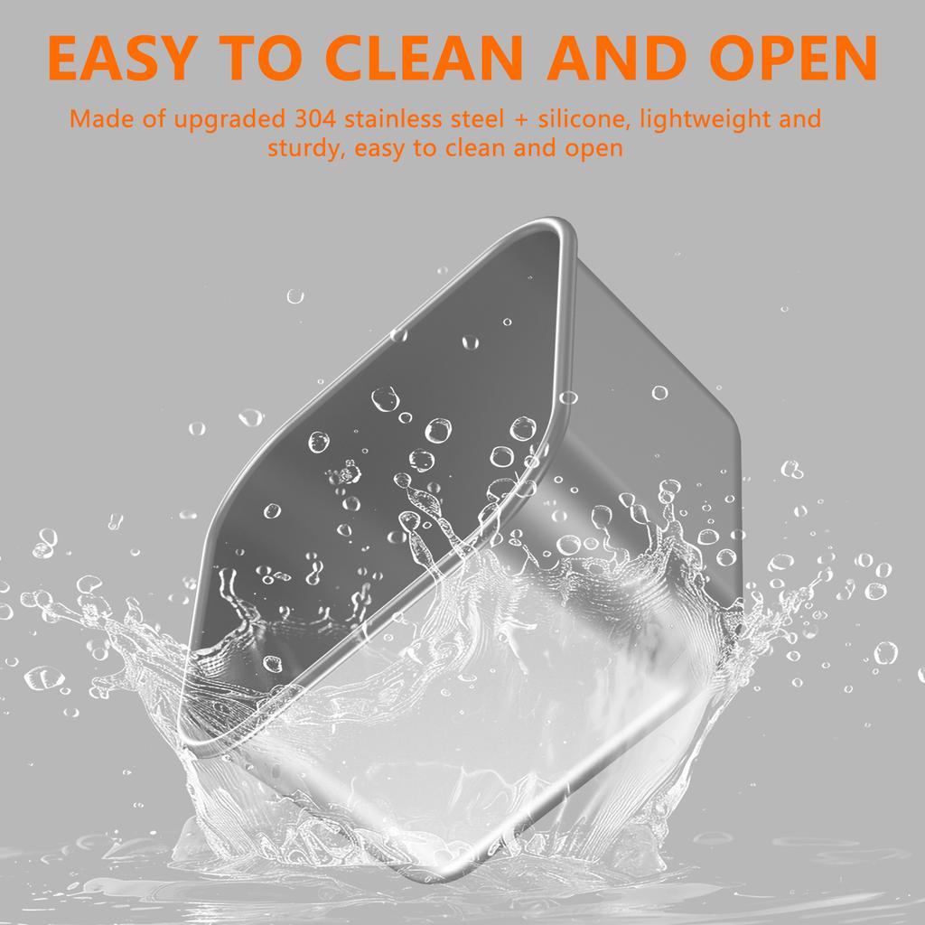 3/4/8Pcs Mini Snack Containers with Lids Stainless Steel Small Food Storage Container Portable Lunch Box Dipping Sauce Container