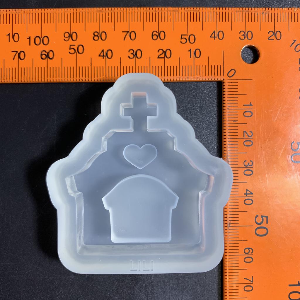 Love Church Quicksand Silicone Mold DIY Resin Casting Mould Ornament Craft Make