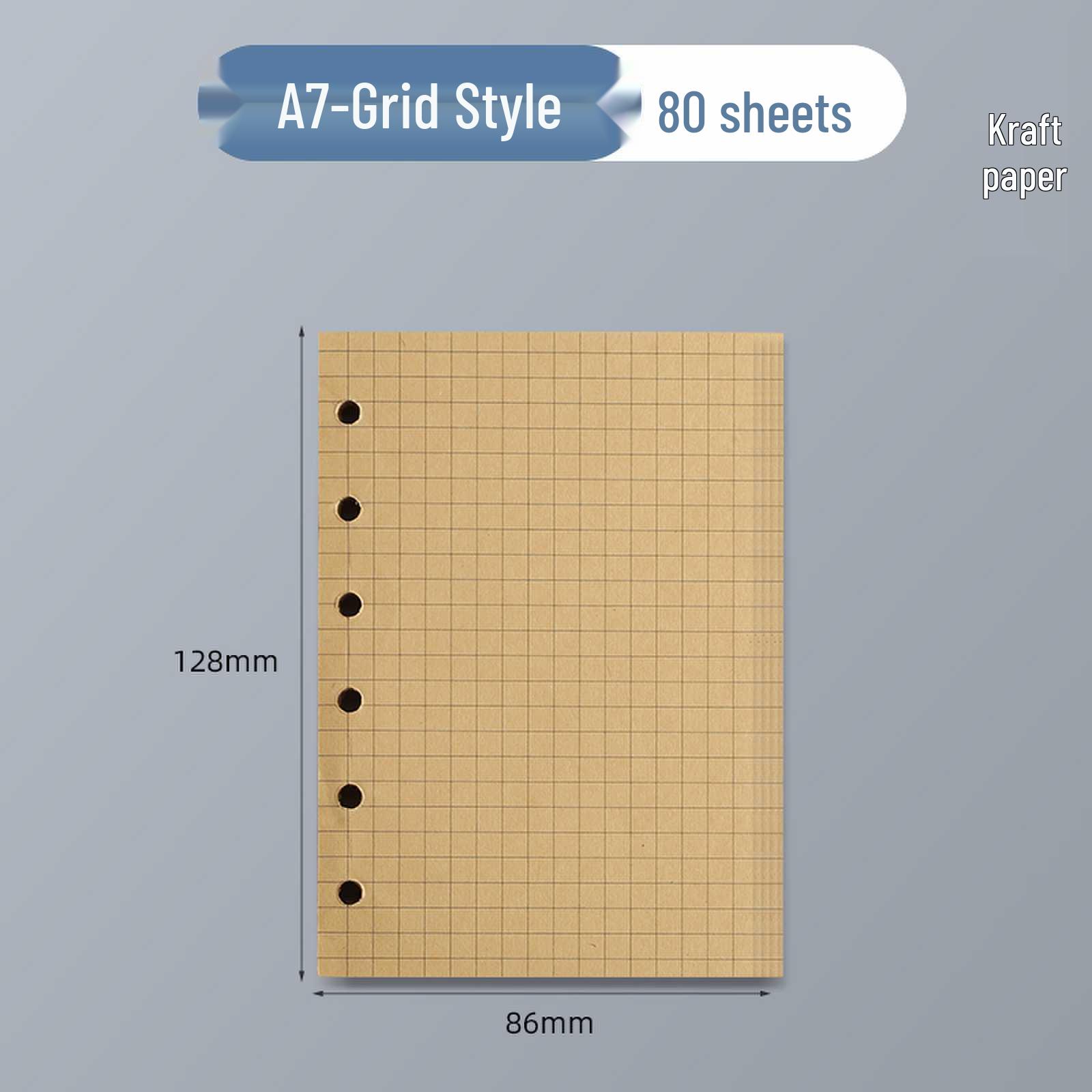 

Сменный внутренний блок для блокнота на кольцах из бумаги Daolin: Варианты с линовкой, пустые и в клетку